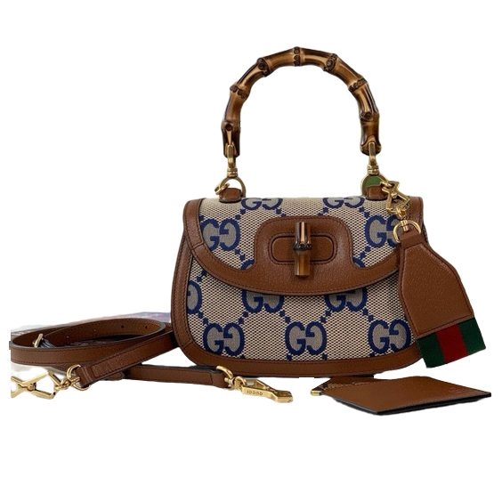 Gucci Bamboo 1947 crystals mini bag front